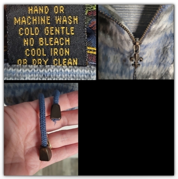 French Country Express Aztec design pull over hoodie size medium - Picture 6 of 6